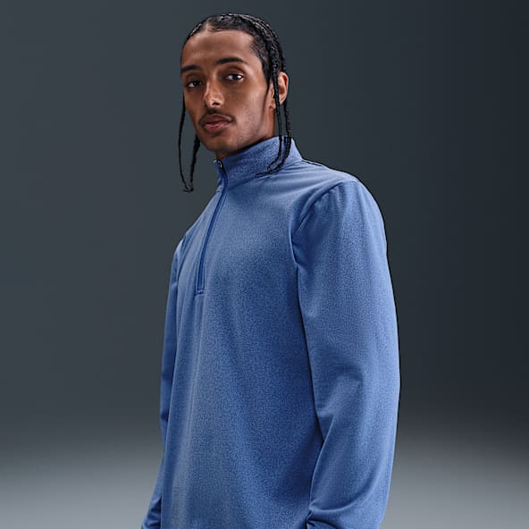 タグ付き未使用 Nike Golf Dri-FIT ブルー ストレッチ 夏用 L Blue Golf. Nike CA